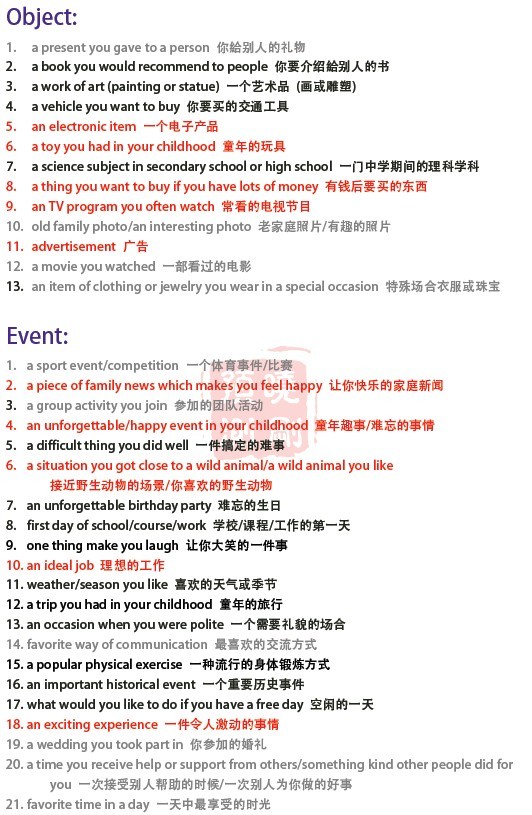 新东方李晓刚：2012年8月4日雅思口语预测 part 2
