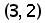 (3, 2)