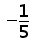 negative (1 over 5)