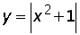 y = absolute value (x^2 + 1)