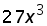 27 times x^3