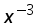 x^negative 3
