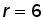 r equals 6
