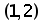 (1 comma 2)
