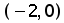 (negative 2 comma 0)