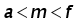 a less than m less than f