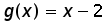 function g of x = x minus 2
