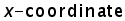 x-coordinate