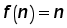 function f of n = n