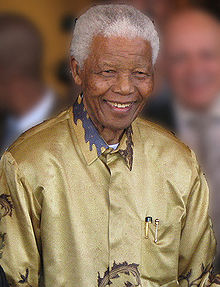 Nelson Mandela on his 90th birthday in 2008.
