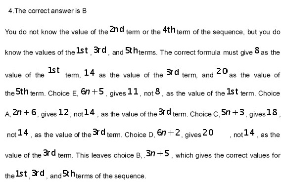 4道SAT数学选择题练习