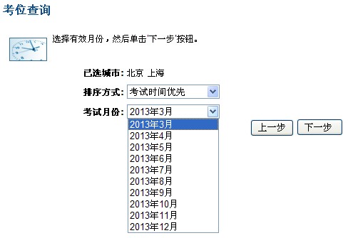 2013年4-12月放出新考位